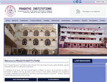 Tablet Screenshot of pragathiinstitutions.com